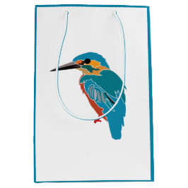Bolsa De Regalo Mediana Kingfisher Bird Art
