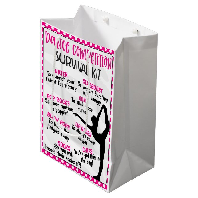 Bolsa De Regalo Mediana Kit de supervivencia de la competencia de danza (Angulo Anverso)