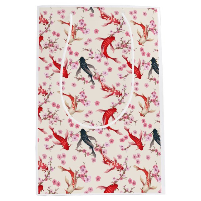Bolsa De Regalo Mediana Koi Fish (Anverso)