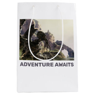 Bolsa De Regalo Mediana La aventura espera. Paisaje de fantasía