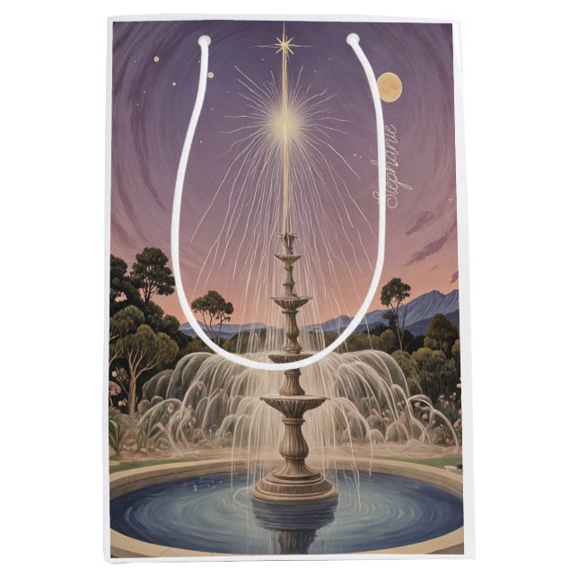 Bolsa De Regalo Mediana La canción de cuna de lavanda personalizada (Anverso)