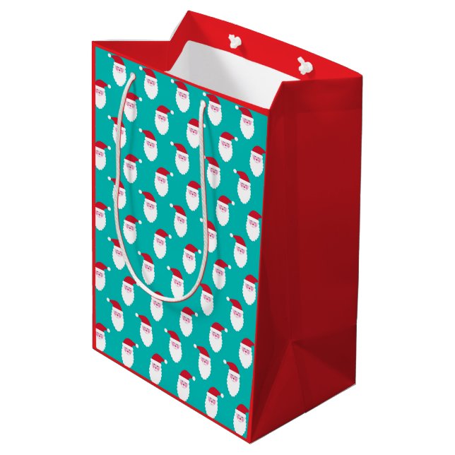 Bolsa De Regalo Mediana La cara de Santa (Angulo reverso)