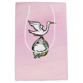 Bolsa De Regalo Mediana La cigüeña lleva a una niña