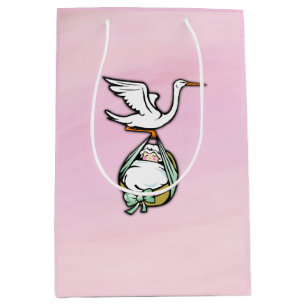 Bolsa De Regalo Mediana La cigüeña lleva a una niña