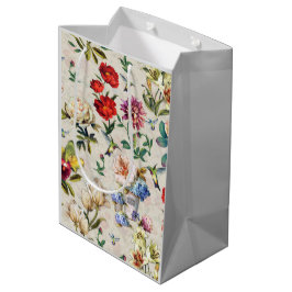 Bolsa De Regalo Mediana La creación de acuarela floral de la era victorian