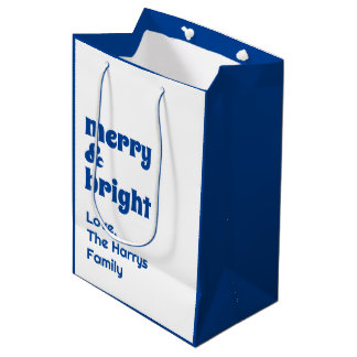 Bolsa De Regalo Mediana La familia de los Navidades Minimalistas merry y b