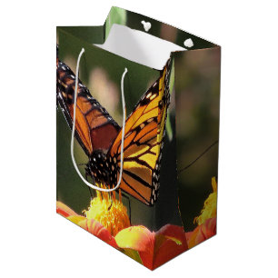 Bolsa De Regalo Mediana La fauna de las mariposas de monarca florece