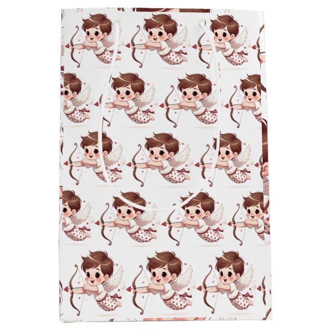 Bolsa De Regalo Mediana La flecha de Cupid Be my Valentine (Anverso)