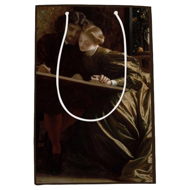 Bolsa De Regalo Mediana La luna de miel del pintor (de Frederic Leighton) (Anverso)