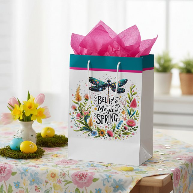 Bolsa De Regalo Mediana La magia de las flores de primavera (Subido por el creador)