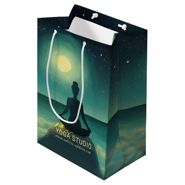 Bolsa De Regalo Mediana La meditación del yoga en la noche de las estrella (Angulo Anverso)