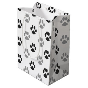 Bolsa De Regalo Mediana La pata blanco y negro linda imprime el modelo