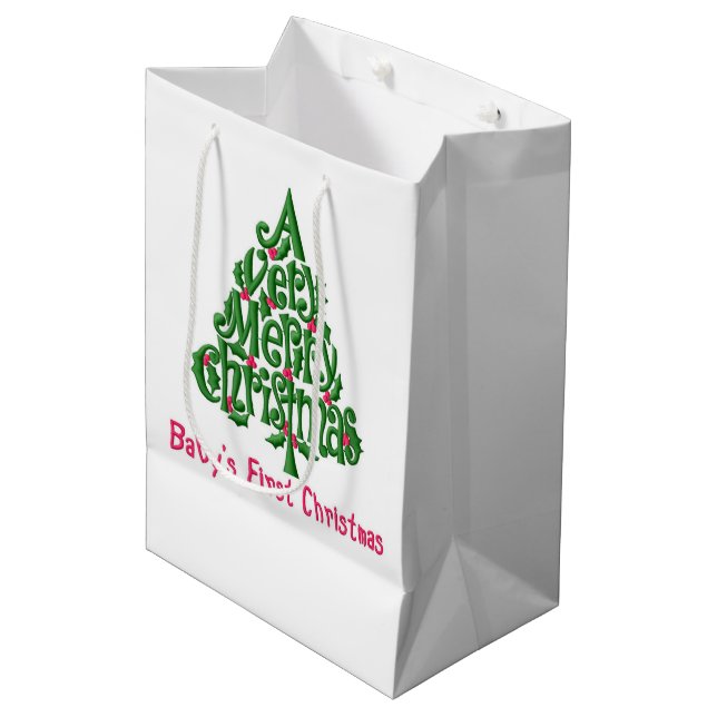 Bolsa De Regalo Mediana La primera Navidad del bebé (Angulo Anverso)