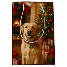Bolsa De Regalo Mediana Labrador Retriever Holiday Card