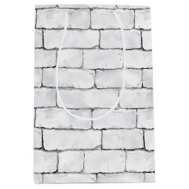 Bolsa De Regalo Mediana Ladrillos Blancos