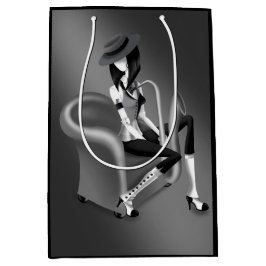 Bolsa De Regalo Mediana Lady Musician - Elegancia de jazz vintage