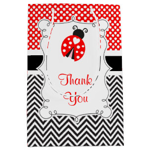 Bolsa De Regalo Mediana Ladybug Ladybird Fiesta de cumpleaños gracias