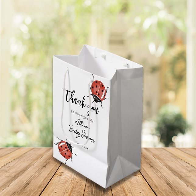 Bolsa De Regalo Mediana Ladybugs Baby Shower (Subido por el creador)