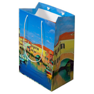 Bolsa De Regalo Mediana Laguna Veneciana - MURANO - panorama