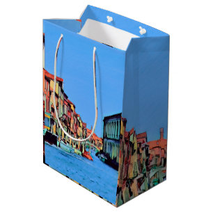 Bolsa De Regalo Mediana Laguna veneciana - MURANO - vista