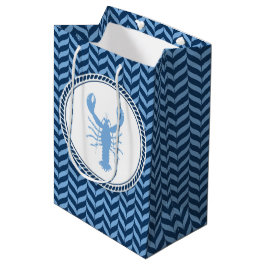 Bolsa De Regalo Mediana Langosta azul náutico costero