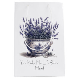 Bolsa De Regalo Mediana Lavender in Delft Blue, customizable
