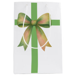 Bolsa De Regalo Mediana Lazo de regalo elegante: diseño moderno de Navidad