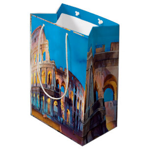 Bolsa De Regalo Mediana ldp COLOSSEUM Roma - por la noche -