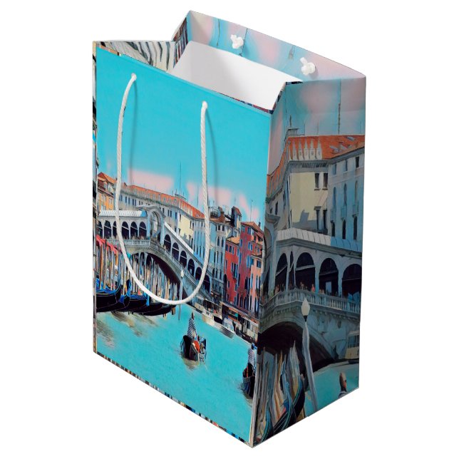 Bolsa De Regalo Mediana ldp VENICE - góndolas - rialto - (Angulo reverso)