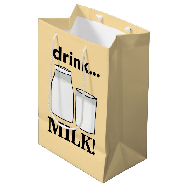 Bolsa De Regalo Mediana Leche para beber leche (Angulo Anverso)