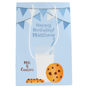 Bolsa De Regalo Mediana Leche y cookies