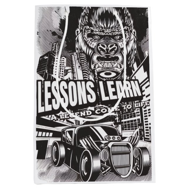 BOLSA DE REGALO MEDIANA LEGENDARY GORILLA LESSONS LEARN (M) GIFT BAG (Anverso)