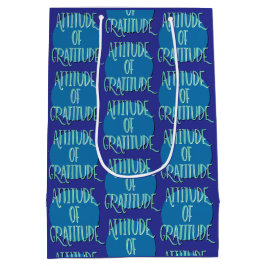 Bolsa De Regalo Mediana Lema de Recuperación Actitud de Gratitud