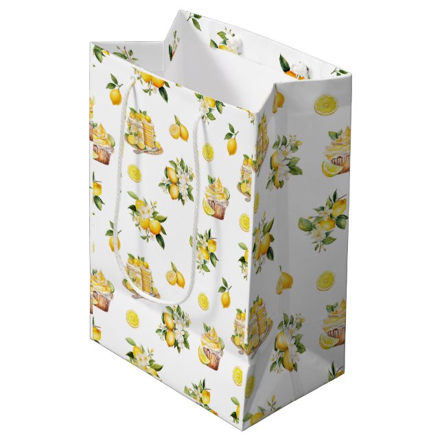 Bolsa De Regalo Mediana Lemon Branch (Angulo Anverso)
