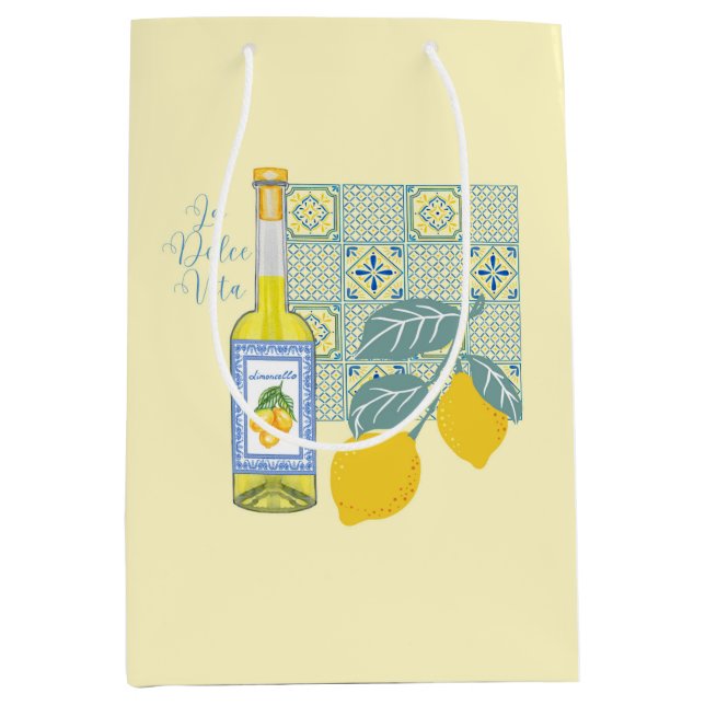 Bolsa De Regalo Mediana Lemon Farm Retro (Anverso)