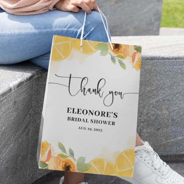 Bolsa De Regalo Mediana Lemones y flores ducha de novias (Subido por el creador)