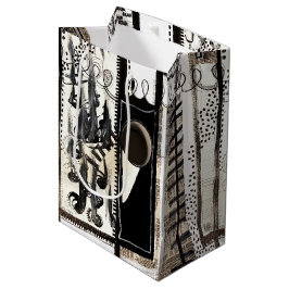 Bolsa De Regalo Mediana Lenguaje urbano negro y blanco