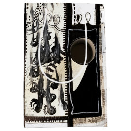 Bolsa De Regalo Mediana Lenguaje urbano negro y blanco