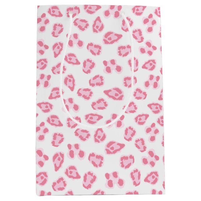 Bolsa De Regalo Mediana Leopard Dot in Pink (Anverso)