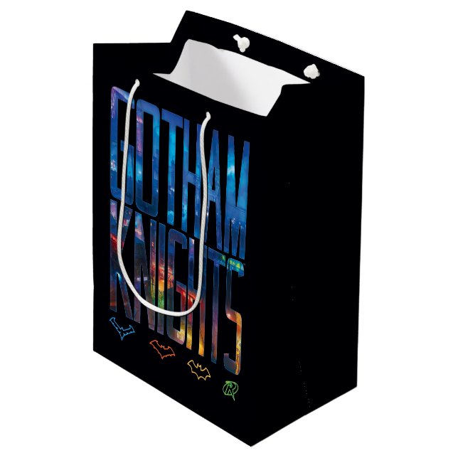 Bolsa De Regalo Mediana Letras de Gotham Knights City (Angulo Anverso)