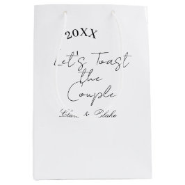 Bolsa De Regalo Mediana Let's toast the couple engagement wedding party ye