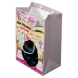 Bolsa De Regalo Mediana Libro de Recetas de Momfulness Arte Cómic Adorable
