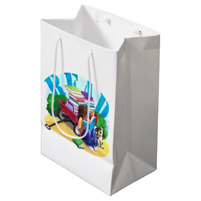 Bolsa De Regalo Mediana Libro Wagon (Angulo Anverso)
