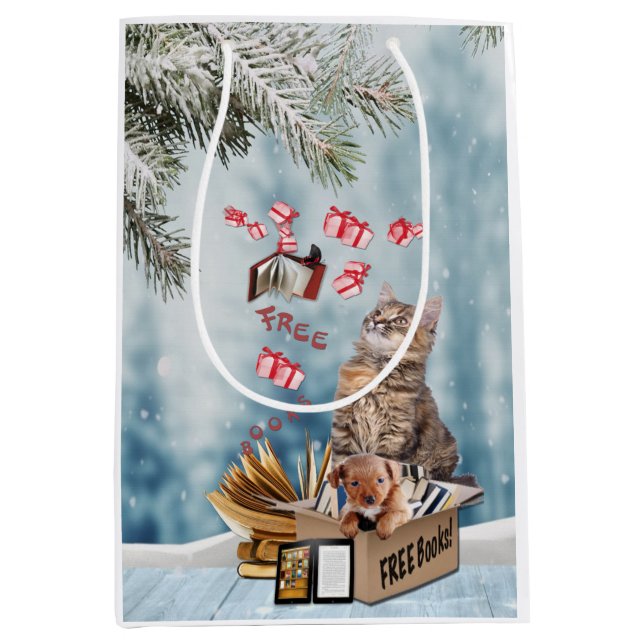 Bolsa De Regalo Mediana Libros gratis para Navidades (Anverso)