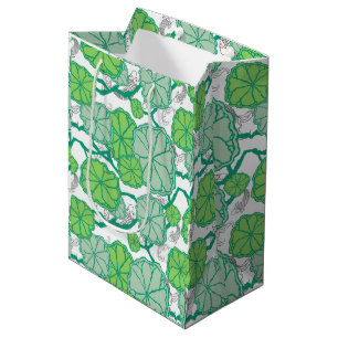 Bolsa De Regalo Mediana Lily Pad Lotus Koi Fish Pattern Fiesta
