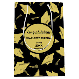 Bolsa De Regalo Mediana Límites de graduación de oro en el aire en Fiesta