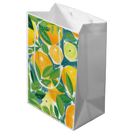 Bolsa De Regalo Mediana Limones Naranjas Limas Árbol de Cítricos Artesanal