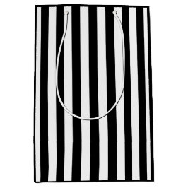 Bolsa De Regalo Mediana Línea de negro y blanco