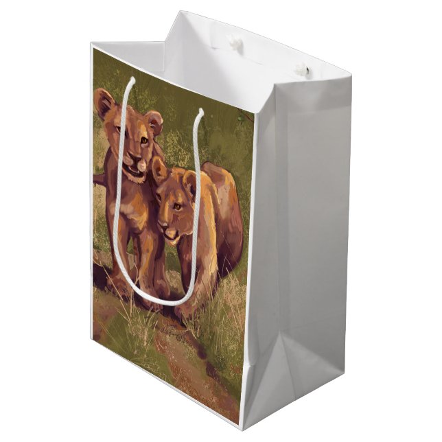 Bolsa De Regalo Mediana Lion Cubs (Angulo Anverso)