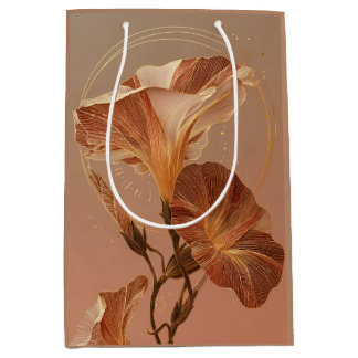 Bolsa De Regalo Mediana Lirio de Calla Naranja Quemado Botánico